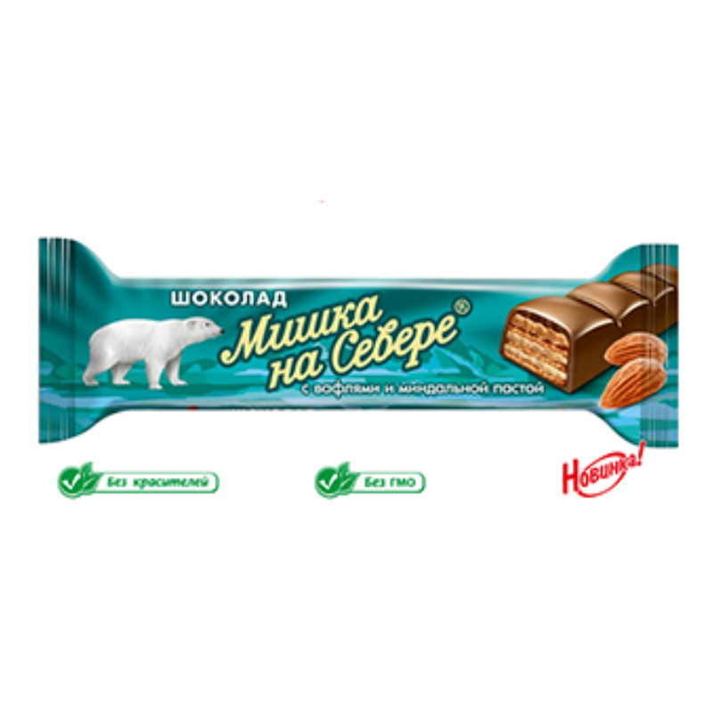Мишка на Севере (Миндаль) 40гр*14шт Шок-д Крупская