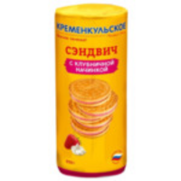 Фас Сэндвич (клубника) 250гр*24шт печенье кременкульское