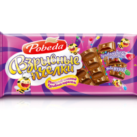 (1111) Победа 80гр*25шт Взрывные Пчёлки шоколад