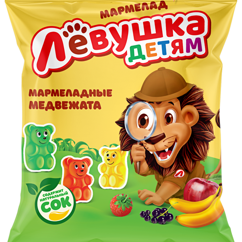 Жев (фас) Лёвушка Детям 70гр*16шт (Медвежата) мар-д ШТУЧНО