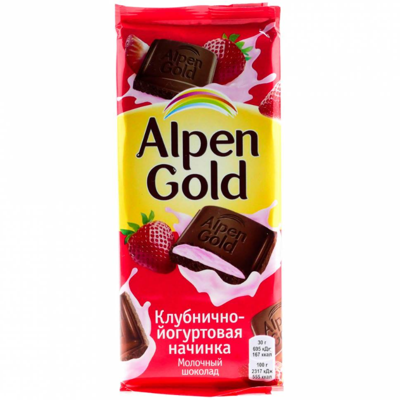 Альпен Голд 85гр*21шт (Клубника-Йогурт)
