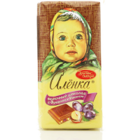 Аленка 90гр*15шт (Фундук-Изюм) Кр.Окт. ШТУЧНО