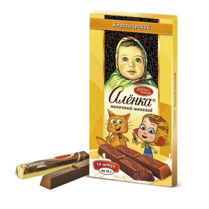 Аленка в СТИКАХ 100гр*17шт шоколад Кр.Октябрь ШТУЧНО
