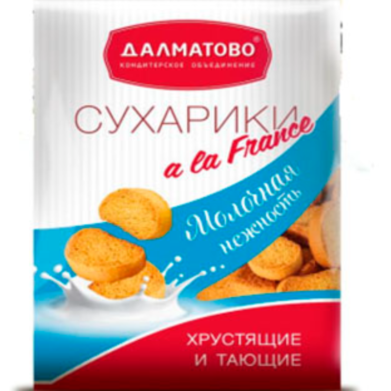 СУХАРИКИ Д* 200гр*10уп (Молочная нежность) Далматово** СУХАРИКИ Д* 200гр*10уп (Молочная нежность) Далматово**