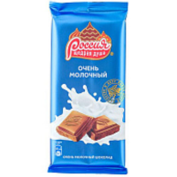 РОССИЯ (Молочный) 90гр*22шт шоколад* ШТУЧНО