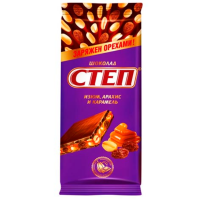 Шоколад СТЕП 90гр*15шт (Изюм-Арахис-Карамель) ШТУЧНО