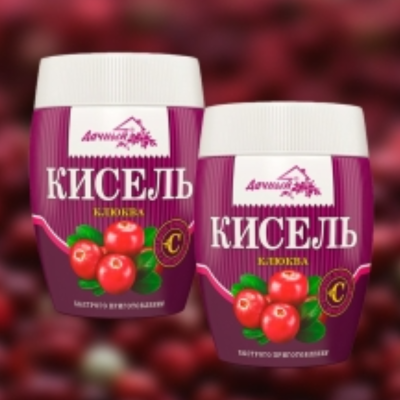 КИСЕЛЬ Дачный 300гр*12шт (Клюква) банка