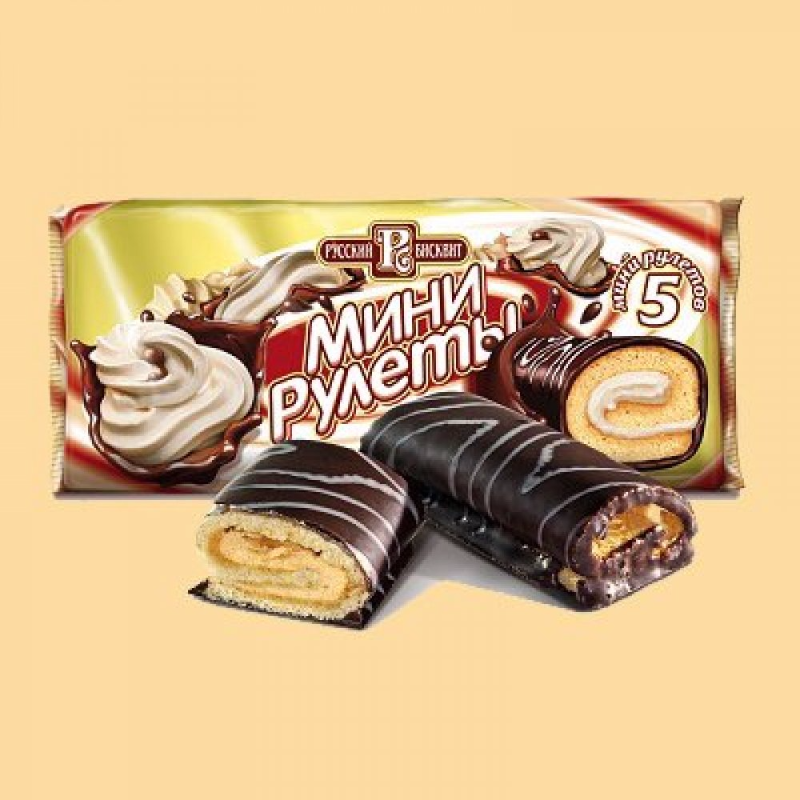 Рт МИНИ Русский бисквит 175гр*15шт Рулет фасовка