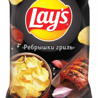Чипсы ЛЕЙС (Рёбрышки Гриль) 140гр*19шт