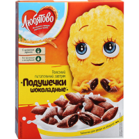 сух.затрак ЛЮБЯТОВО (коробка) 220гр*9шт Подушечки (Шоколад. нач)