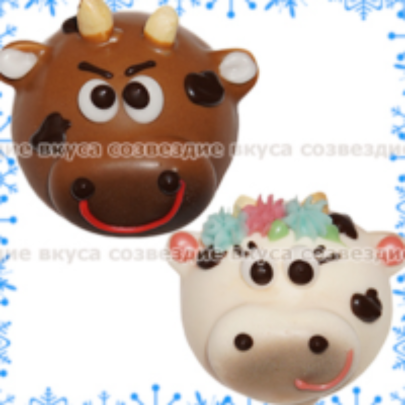 888 БЫК и КОРОВА Зефир 0,6кг Шоколадные Виланки Пенза