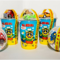 ВАТА с игрушкой (СТАКАН) 20гр*6шт для МАЛЬЧИКОВ