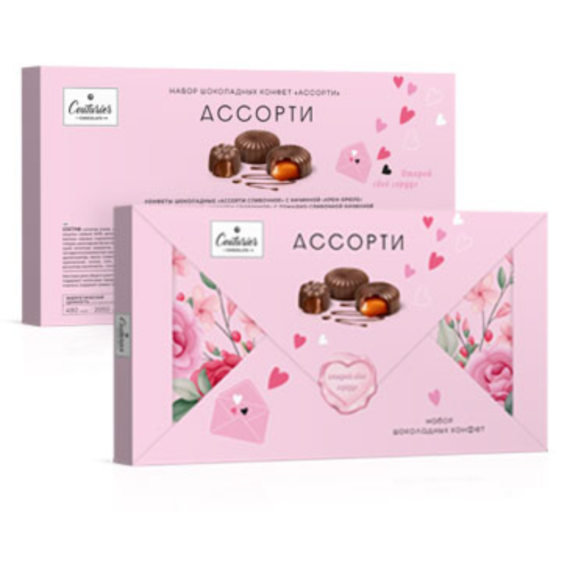 Открой своё Сердце (КОНВЕРТ) 130гр*14шт Кутюрье набор конфет