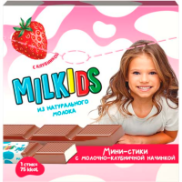 (витрина) Милкидс MILKIDS 53гр*20шт шоколад с начинкой ШТУЧНО