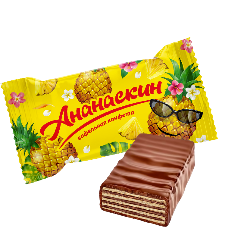 Ананаскин 0,5кг*5 уп Невский конфеты УКРУПНЁНКА