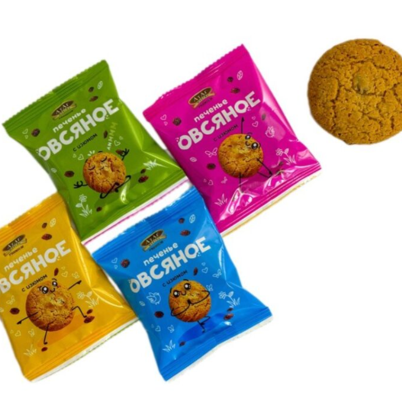 АТАГ печенье 1кг Овсяное с изюмом (в инд.упаковке)