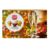 (НГ - набор конфет) БОКАЛЫ (жёлтые) 220гр*10шт С-Посад