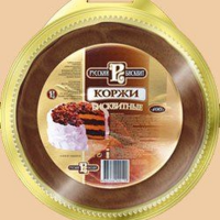 Корж Русский бисквит 400гр*6шт (темный)